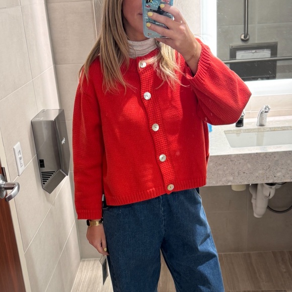 Nikki Chasin Coral Shilo Cotton Cardigan - Picture 2 of 2